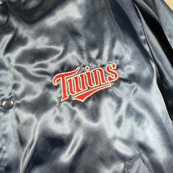 Vintage Swingster Satin Twins Button Down Made In USA Blue Jacket Mens XL - Picture 3 of 11